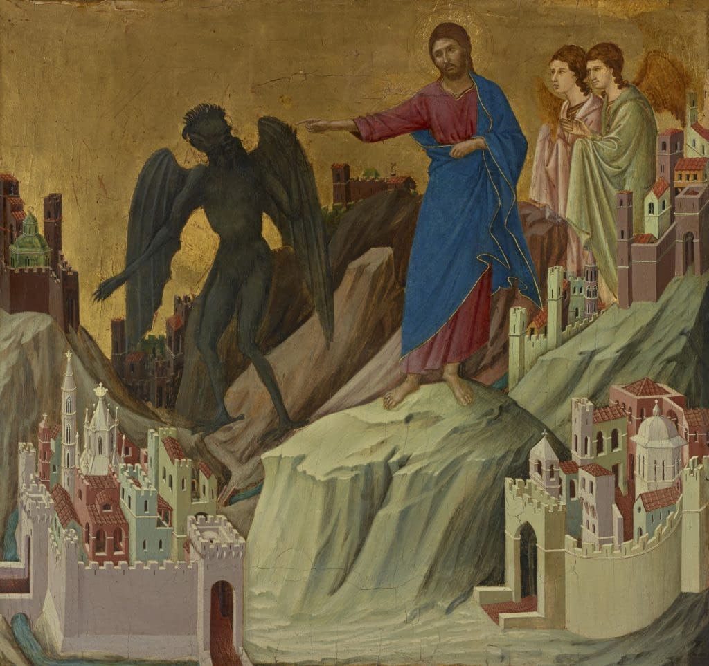 The Temptation on the Mount by Duccio